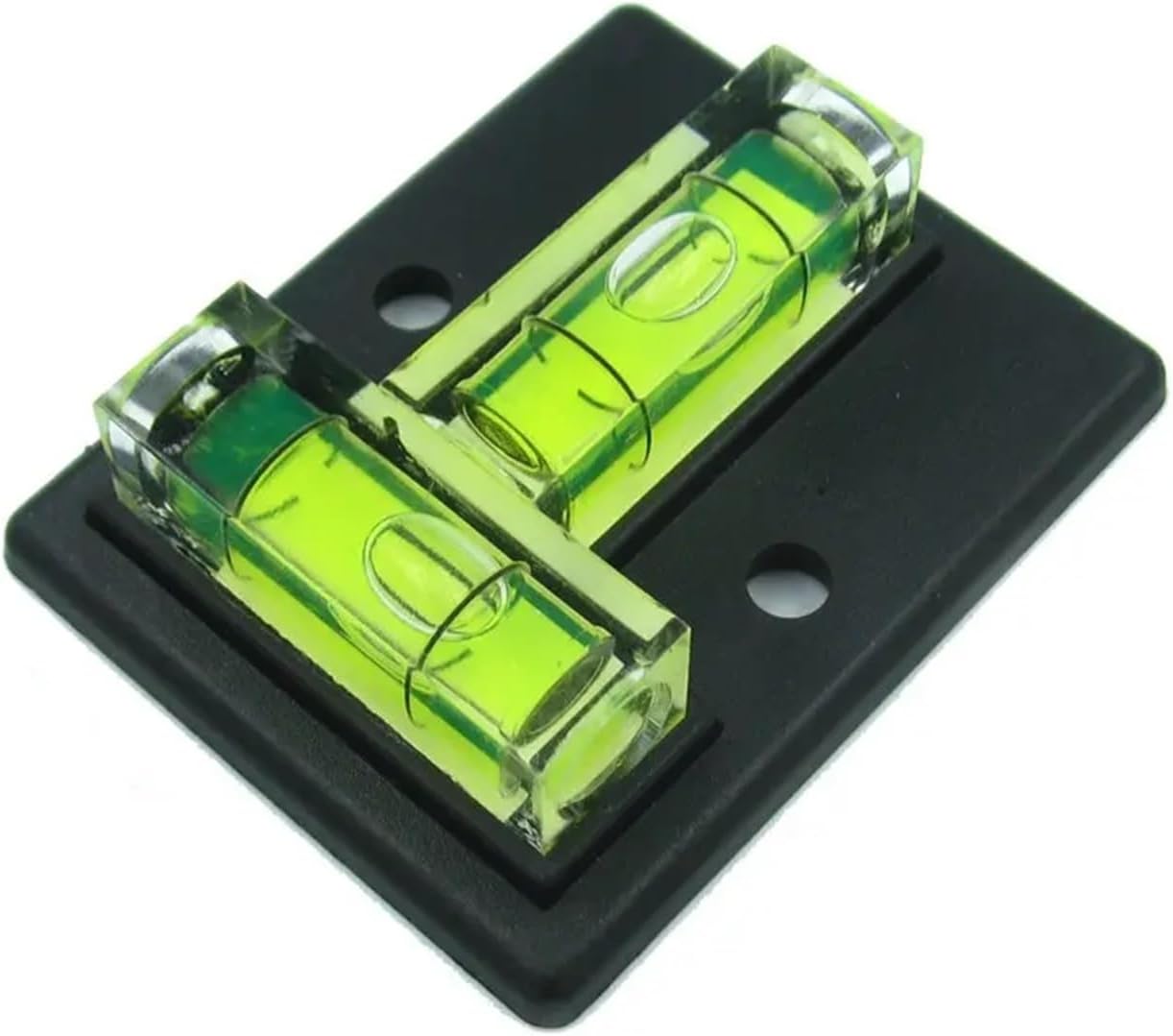 1pc Plastic T-type Level Bubble Triangular Red Black Orange Color Acrylic level Vails Ruler Horizontal Instrument(Green)