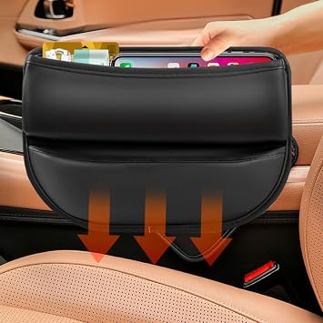 Car Side Pocket Organizer for Ford Fiesta/Fiesta Zetec S/Fiesta Mountune/Fiesta St 2000-2022 2023 2024, Car Storage Pocket Car Pockets Between Seats Gap Car Accessories,Red