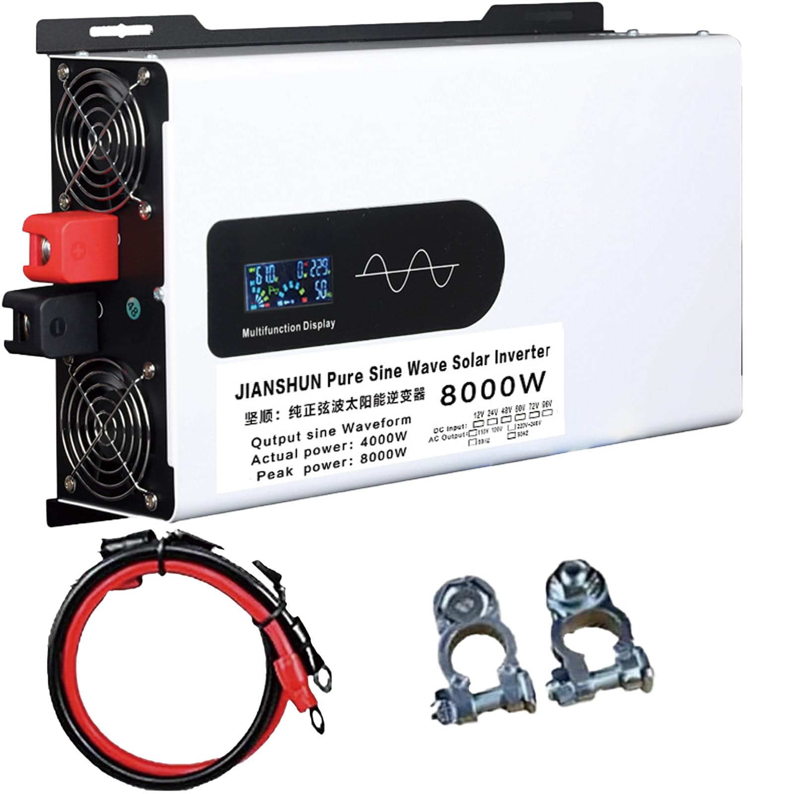 Inversor Híbrido, Inversor de Corriente con Salida de Onda Sinusoidal Pura, 5000W-10000W, para Sistemas Solar y Almacenamiento de Energía en el Hogar 24V5000W