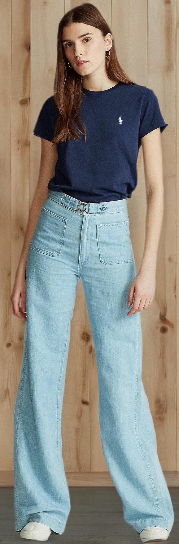 Polo Ralph Lauren Girocollo da Uomo, a Maniche Lunghe, Senza Colletto, vestibilità Classica con Logo