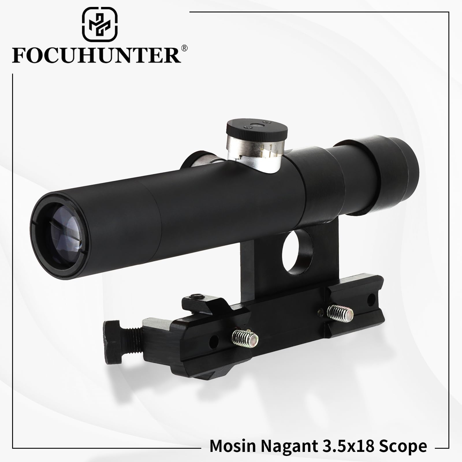Mosin-Nagant 3,5x18 Optik Fernrohr zf, stoßfestes 1300G’s Aluminium, grüne mehrfach beschichtete Linsen, 3 Post Absehen Sucher