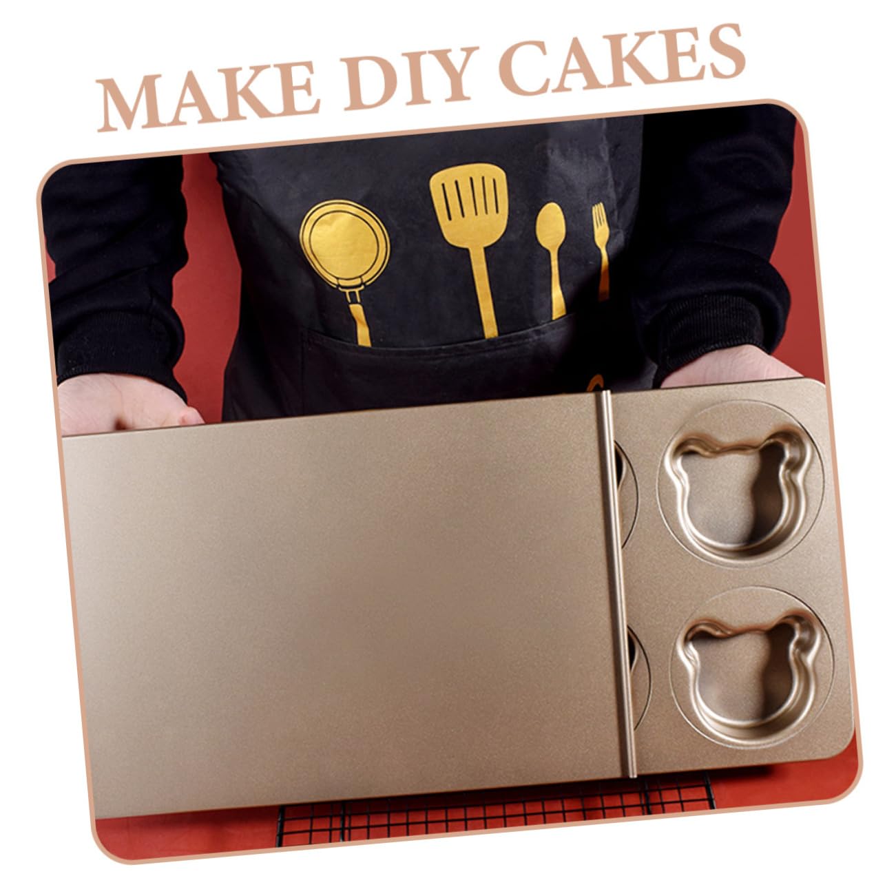 Metall Backform Bär Geformt Kuchen Form Diy Backen Werkzeug Antihaftform Backzubehör Kuchen-backgeschirr Für Backofen Mikrowelle