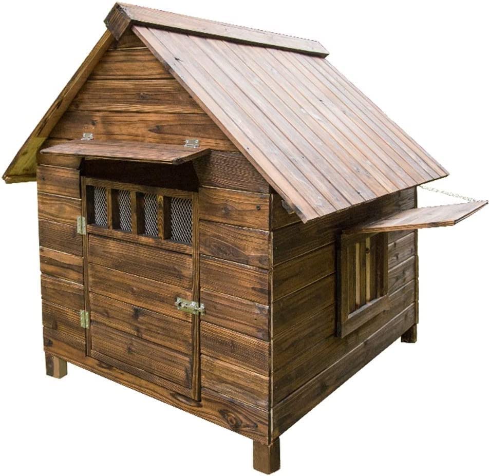 Caseta for Perros for Exterior, casa de Madera Resistente a la Lluvia for Mascotas de fácil Limpieza, casa for Perros al Aire Libre, Jaula for Perros Grande y cálida, casa de Madera for Gatos ( Color