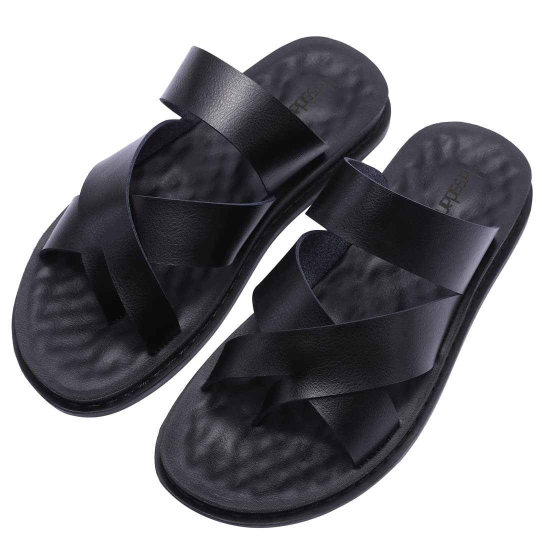 Harssidanzar KM221UK KM221UK - Sandali da uomo con spalline incrociate, infradito da uomo