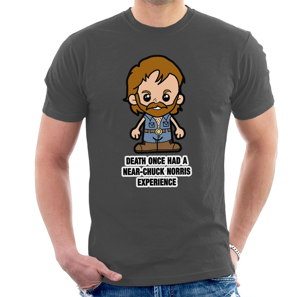 Cloud City 7 Men's Grey Lil Chuck Norris Death T-Shirt