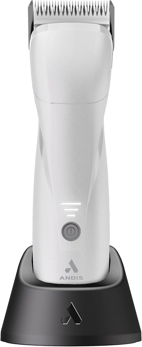 564042 Emerge Pro Cortapelos inalámbrico para mascotas con cuchilla desmontable, motor sin escobillas, 4500 SPM, ligero, ergonómico, blanco
