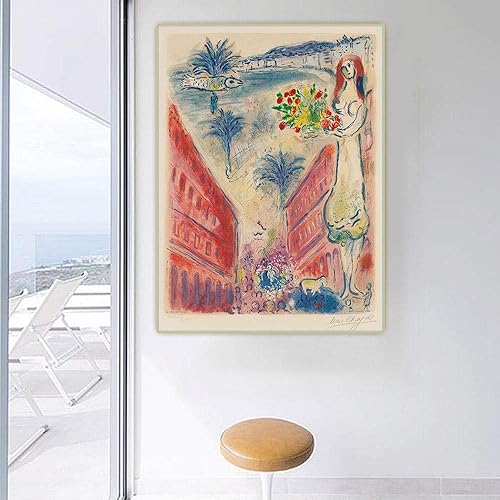 Miniatura 4 de Póster de Marc Chagall - Lienzo artístico con diseño de Avenue De La Victoire At Nice para el surrealismo, pintura al óleo, arte de pared, cuadro de