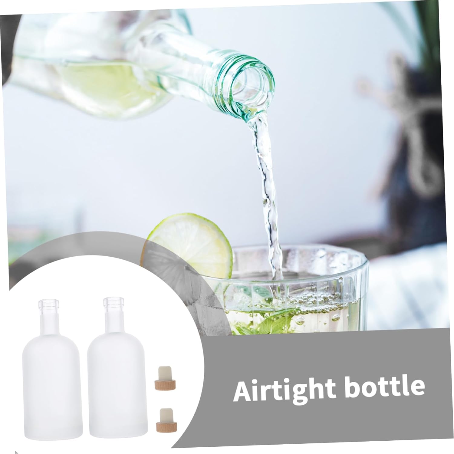 2Pcs Frosted Wine Bottles Sealed Cider Brewing Bottles Empty Storage Bottles for Home Brewing Parties Gatherings