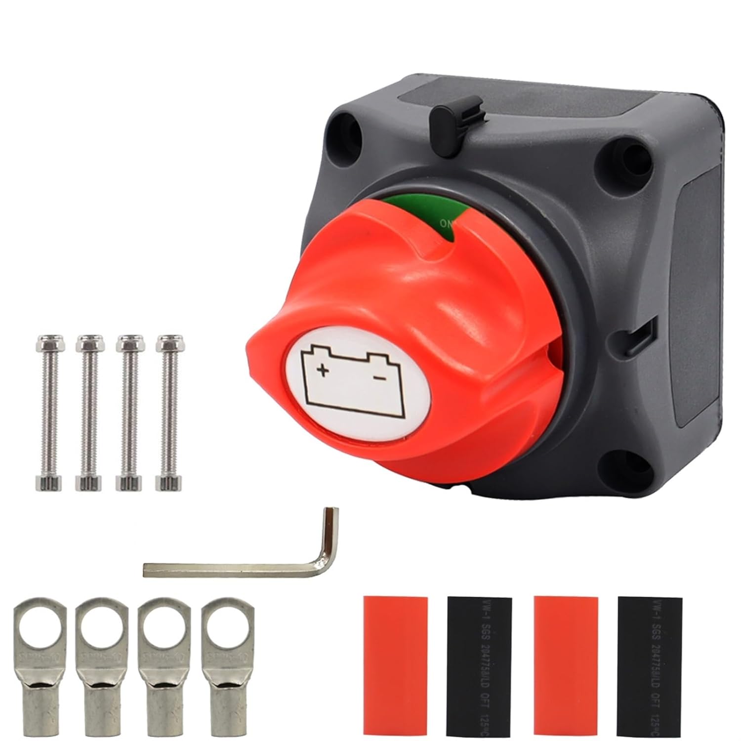 Auto Battery Disconnect Switch 12V 24V 200A 300A Dual Battery Mass Switch 2 Position Cut Off Switch Car Boat(Packaged one)