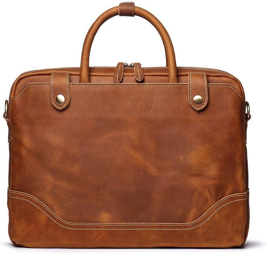 TUZECH Leather Handmade Laptop Messenger Bag Office Briefcase College Bag Leather Bag for Men and Women (16 Inches)