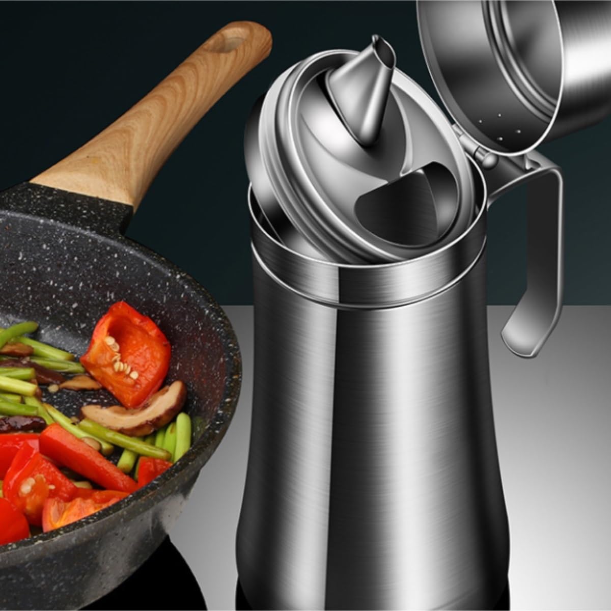 Dispenser per Salsa di Soia Bottiglia Di Condimento For Aceto E Salsa Di Soia Senza Olio For Uso Domestico, Set Da 2 Pezzi Contenitore Dell'olio
