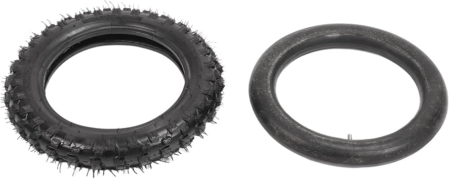 Offroad Motorcycle Tyre, 2.50x10in Explosionproof Flexible Tire Inner Tube Set with TR13 Straight Valve Stem for 50 70 90 110cc Mini Dirt Pit Bike, 2.5 10 Tyres Dirt Bike Tyre
