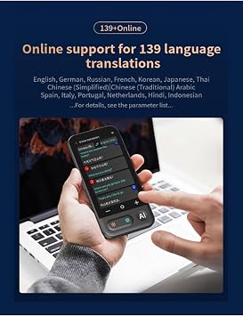 Translator Electronic Translation Device with Wifi Feature in 140 Languages with Camera Turkish Menu