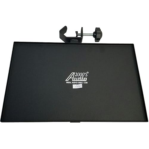 Audio2000'S AST424Z Audio Video Device Heavy Duty Holder/Tray for Flat Panel TV/Monitor Stands and Speaker Stands with Tube Diameter of 1/2" to 2-1/2"