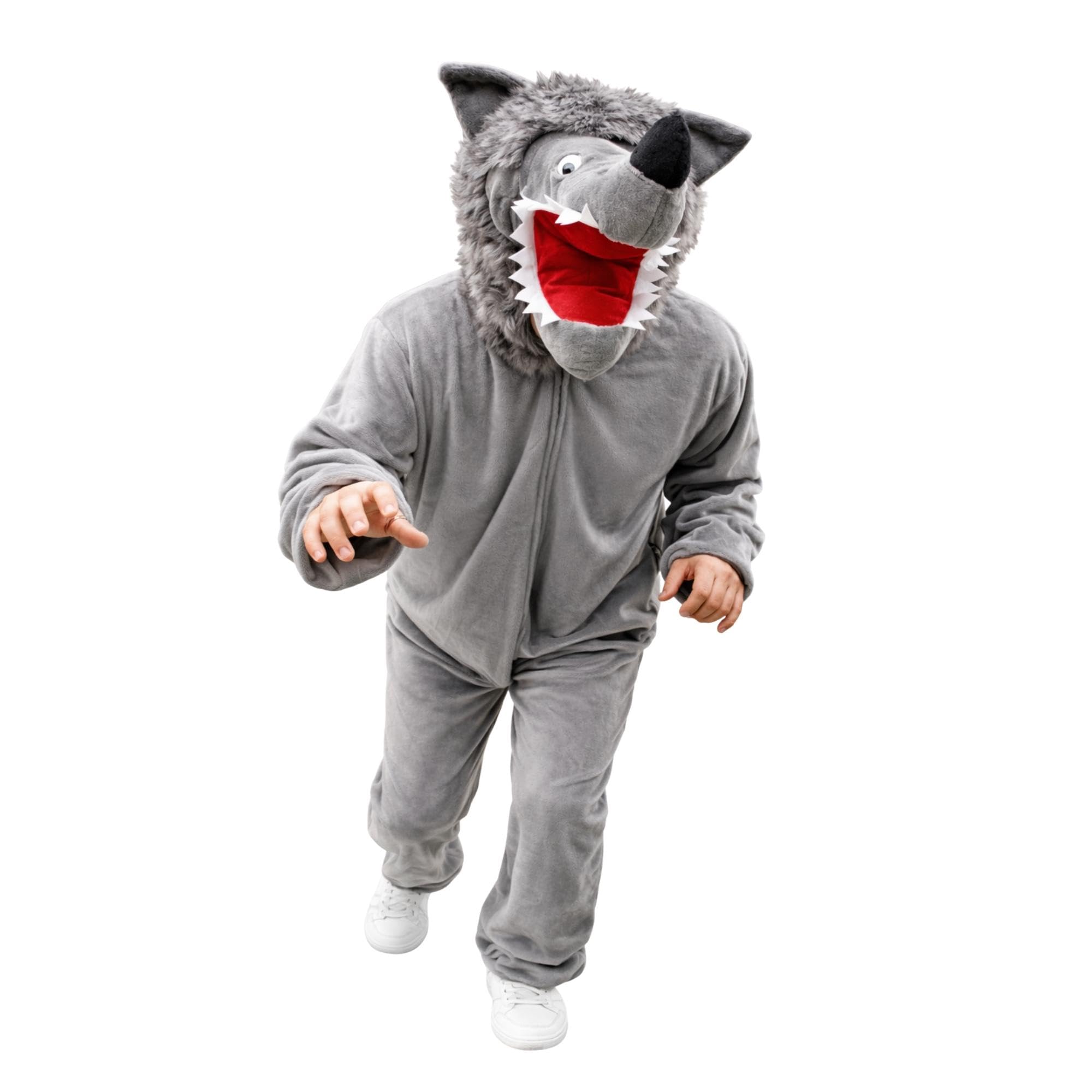 Seruna Wolf-Kostüm, F49 M-L, für Erwachsen-e Männer Frau-en, Wolfs-Rudel Wölfe Tier-Kostüme Fasching Karneval Fasnacht Faschingskostüm-e Karnevalskostüm-e
