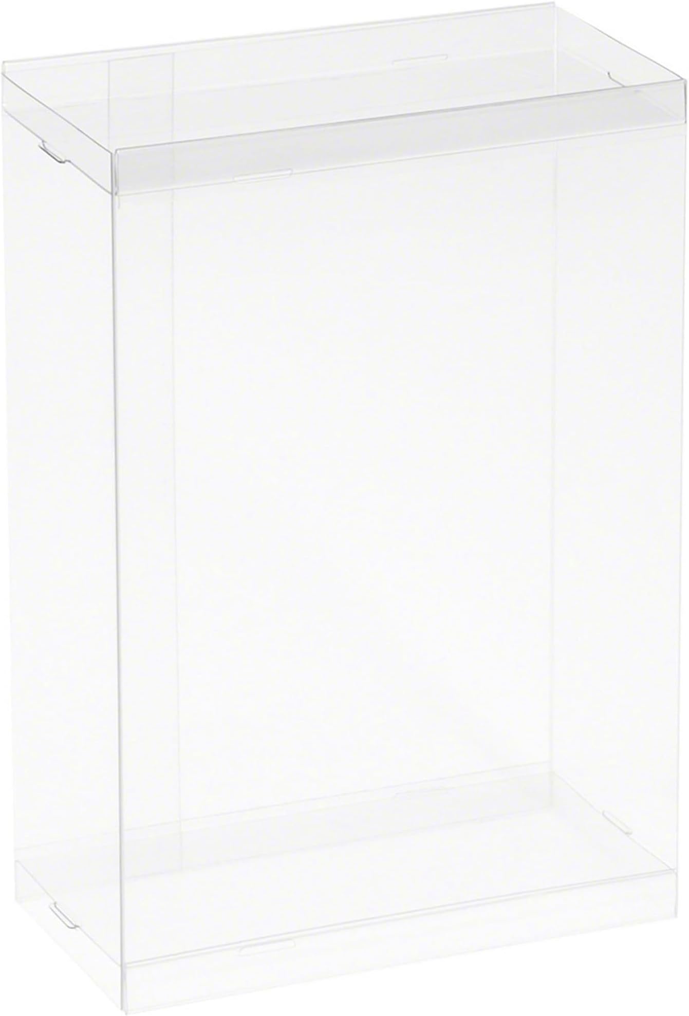 Clear Folding Display Box for Large 5-6 inch Dolls and Action Figures, 5" W x 2.5" D x 6.5" H