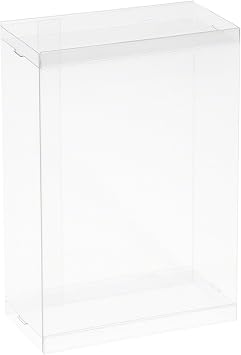 DollSafe Clear Folding Display Box for Large 5-6 inch Dolls and Action Figures, 5" W x 2.5" D x 6.5" H, Pack of 2