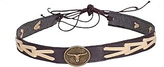 WHISTLONE Cowboy hat Bands Handmade, hat Band Ethnic Style with Bullhead, hat Bands for Cowboy Fedora Panama Hats