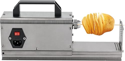 Cortador de patatas comercial, 3 en 1 de acero inoxidable, cortador eléctrico de papas en espiral, cortador de papas trenzadas, máquina de corte de