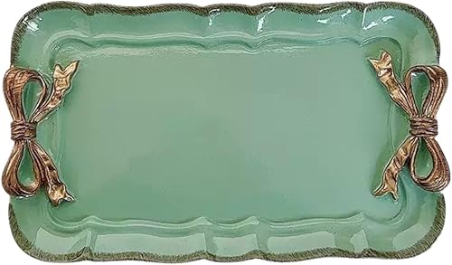 Bandeja decorativa vintage, organizador de joyas, bandeja de toallas, bandeja de almacenamiento, anillos, collares, pulseras, aretes, bandejas,