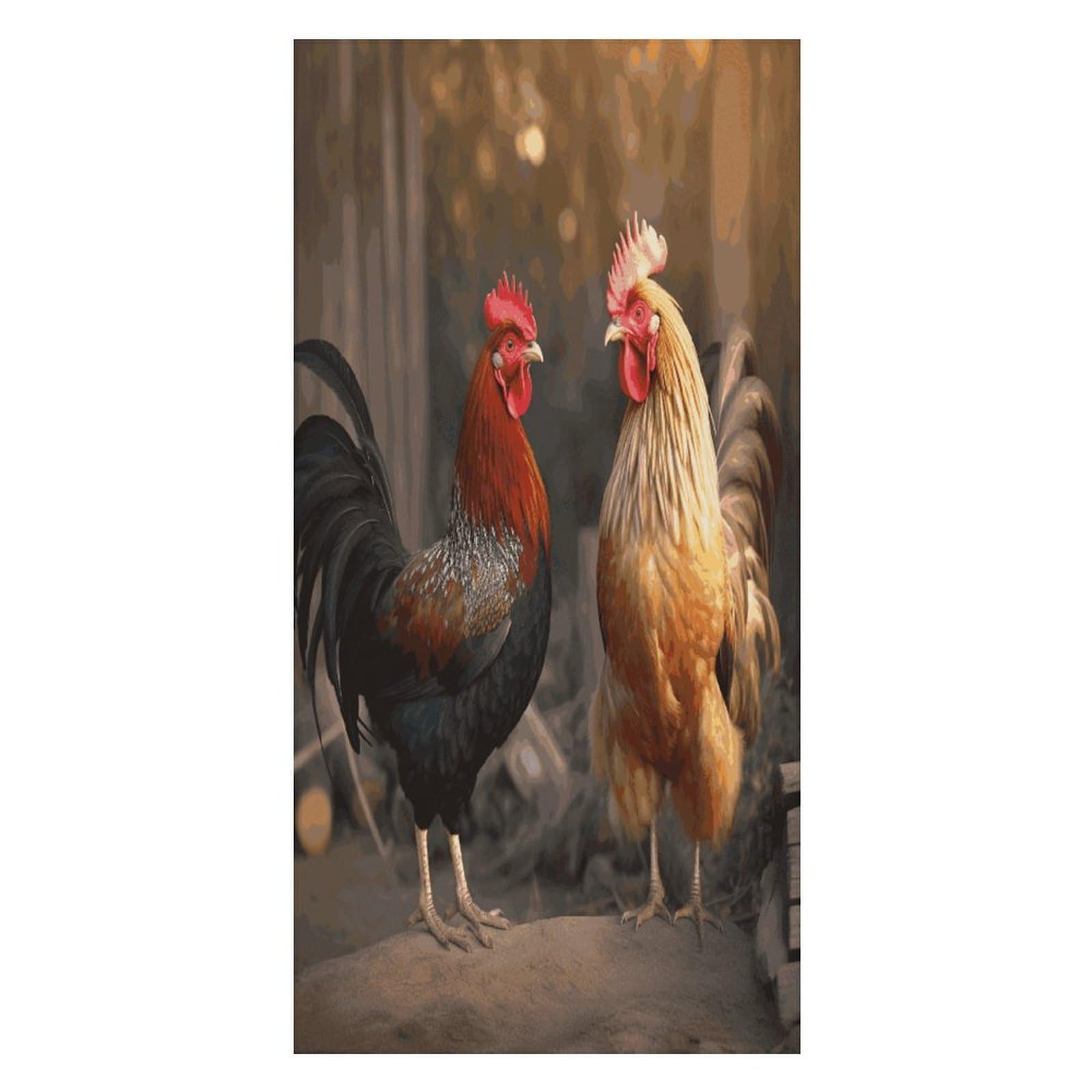 FekiLoot Rooster and Chicken Beach Towel Oversized Bath Towel Ultra Soft Pool Towel Cozy Swim Towel Silky Lounge Towel Quick Dry Travel Towel Gentle Absorbent Towel for Adults Women Men