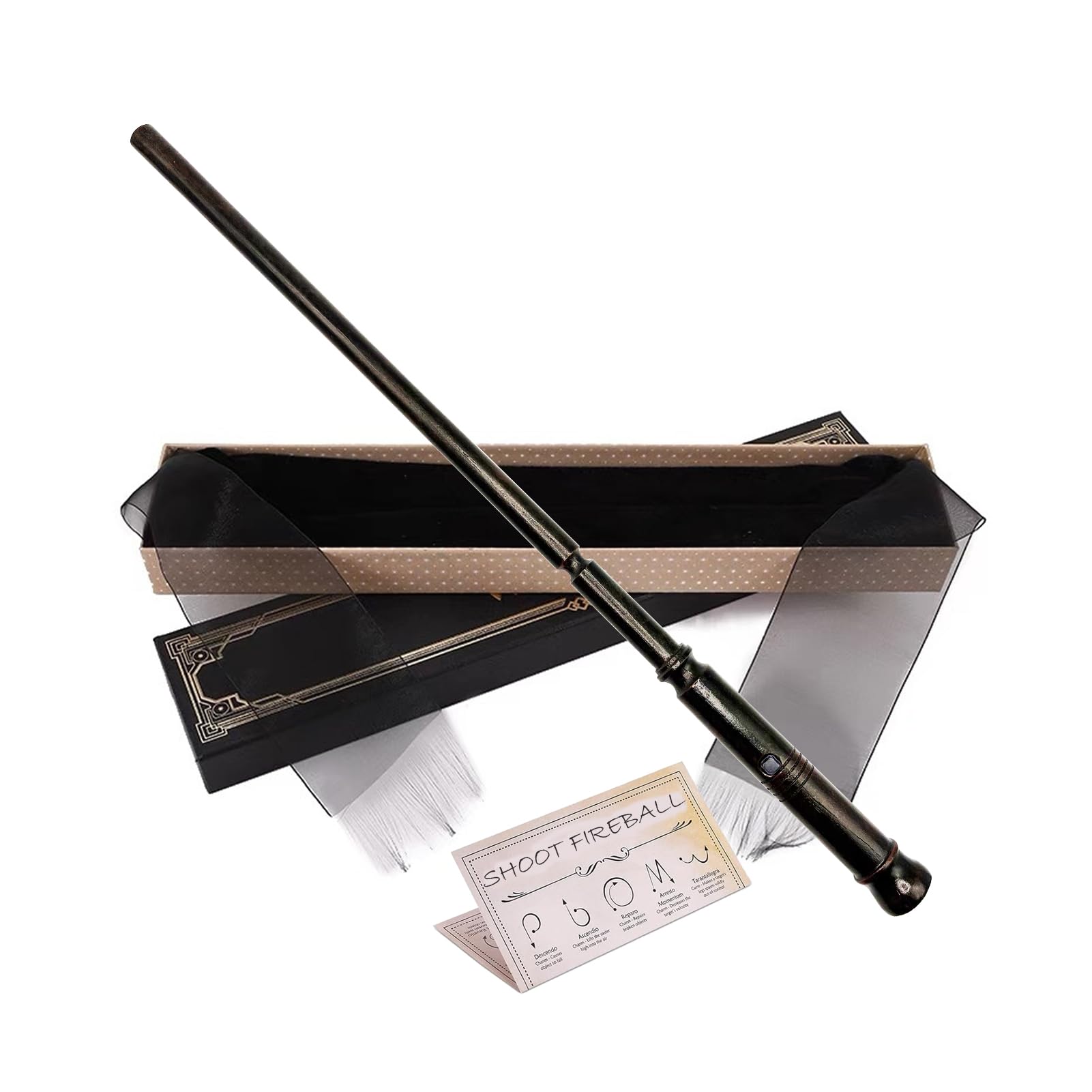 ZHAWAXI Handcrafted Wizard Magic Wand Inspired by Classic Fantasy Films for Collectible Cosplay, Role-Play & Themed Party Prop (S.FIRE)