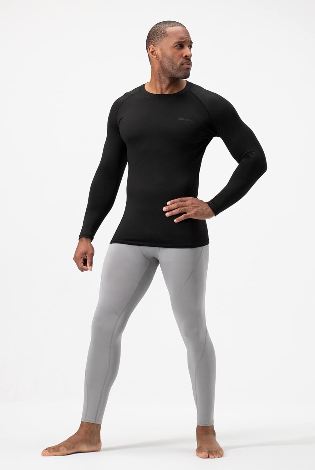 DEVOPS 2 Pack Men's Thermal Long Sleeve Compression Shirts - Image 2