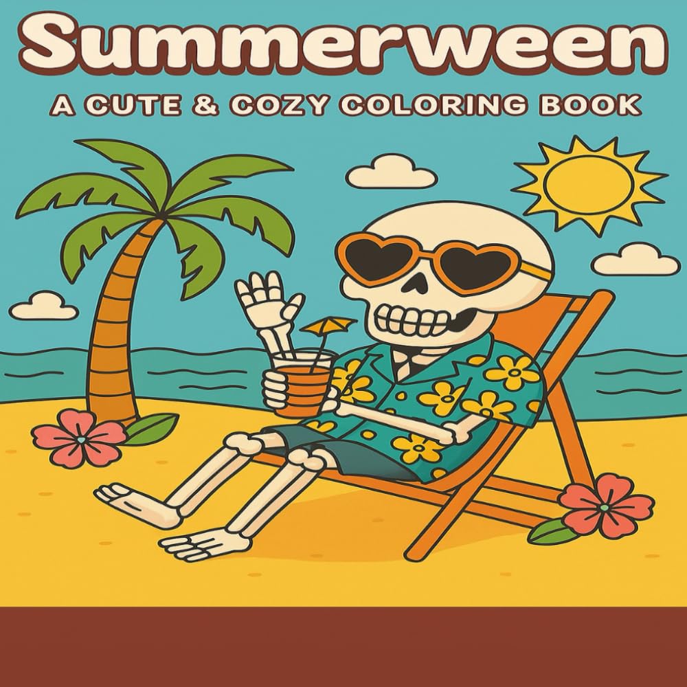 Summerween A Cute & Cozy Coloring Book 9798287778057