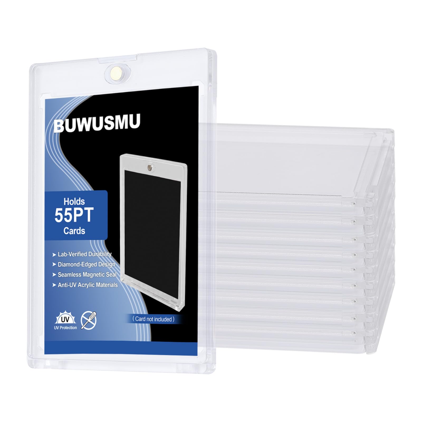 Amazon.com: 50 Pcs 55 Pt Acrylic Magnetic Card Holders, One Touch