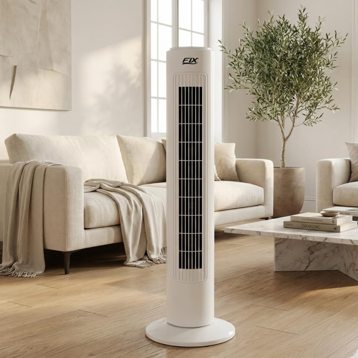 Circulador de Ar Coluna, 40W, 3 Velocidades, Motor Silencioso, 73cm Altura, 220V,