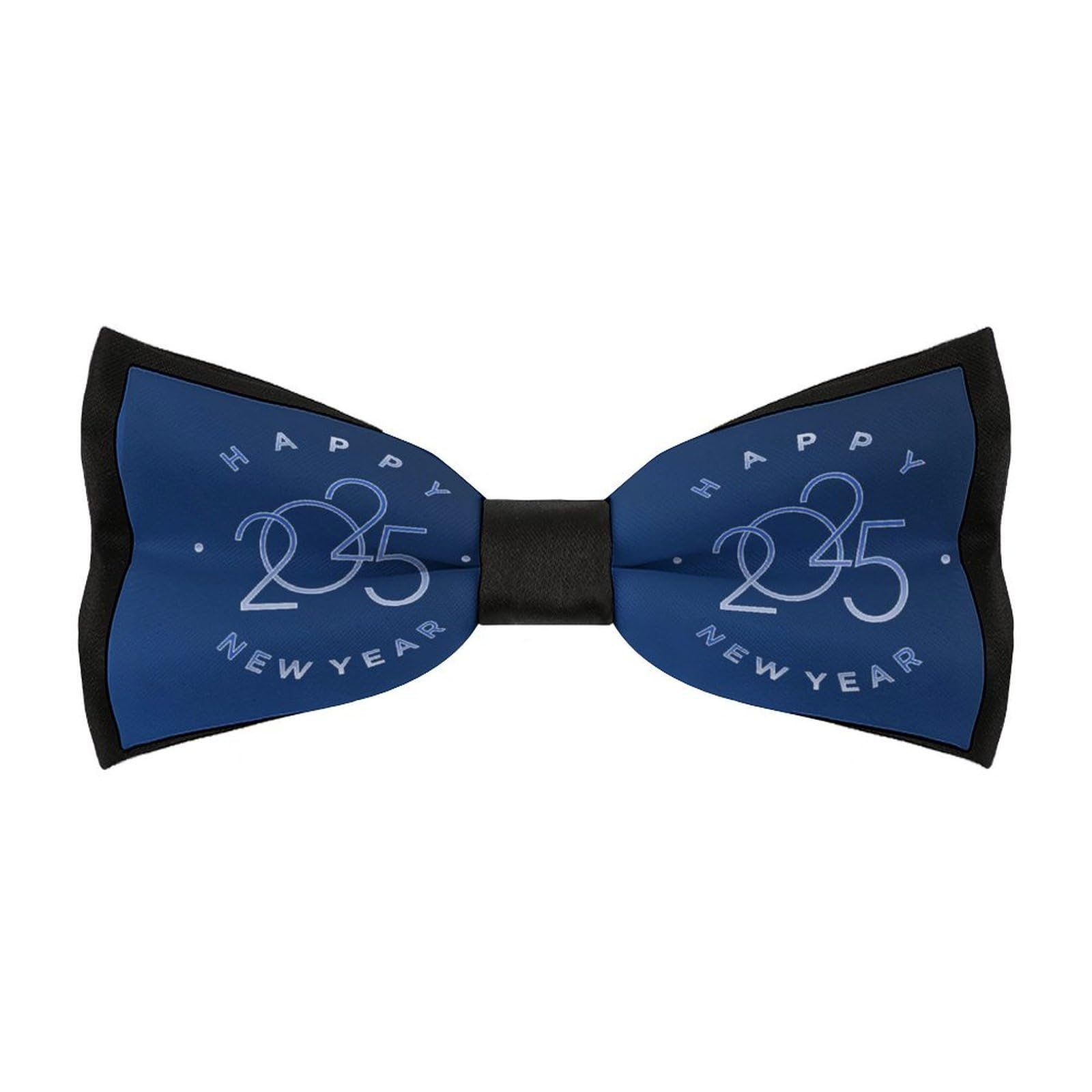 Jyyau Happy New Year 2025 Bow Tie Adjustable Necktie For Men Business Fashion Pre-tied Tie Neckwear Novelty Accessory For Weddings Party Festival