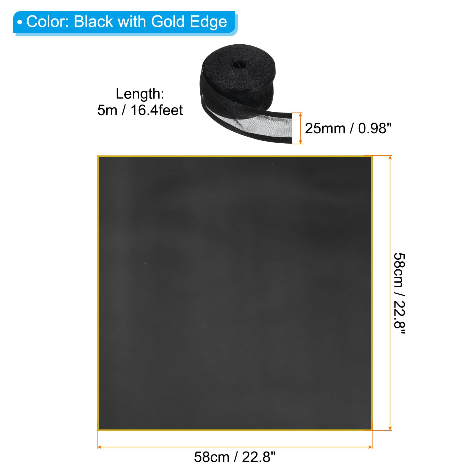 PATIKIL 40 Fogli Carta Regalo Floreale 22.8"x22.8" Impermeabile Nero