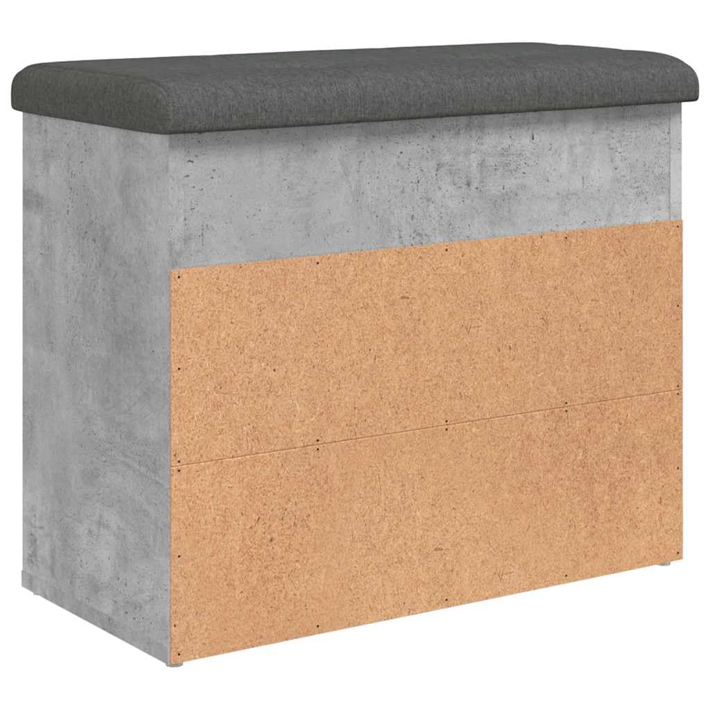 vidaXL Panca Porta Scarpe Grigio Cemento 62x32x50cm Legno Multistrato