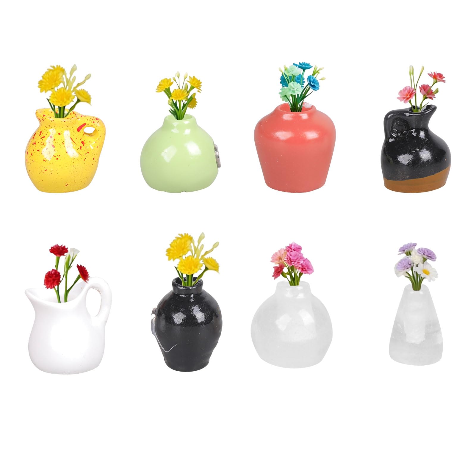 Tsophreniq 8pcs Attractive Small Flower Refrigerator Magnets Sturdy Resin Build Great for Presenting and Adornment Offices Magnets