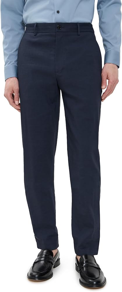 Theory Men's Good Crunch Linen Curtis Drawstring Pants, Eclipse