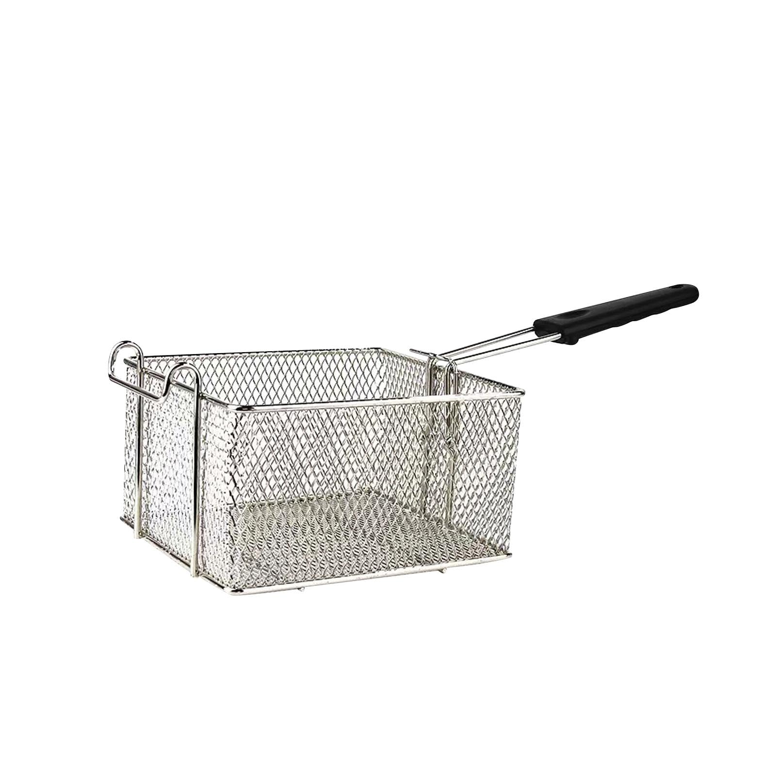 Panier à friture anti-brûlure à poignée amovible pour ranger sans encombre