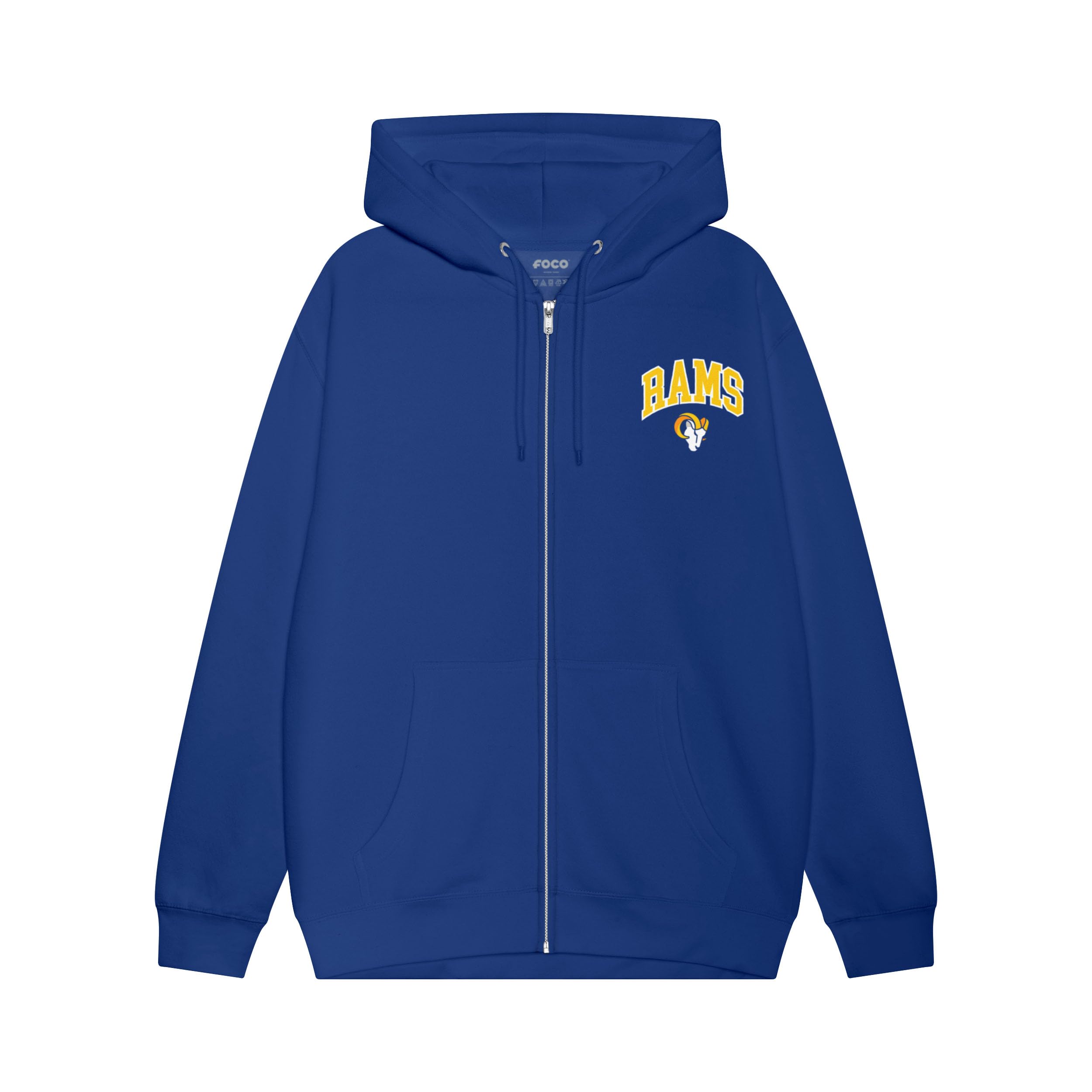 FOCO NFL Team Logo Arched Wordmark Zip Up Hoodie โ image 1