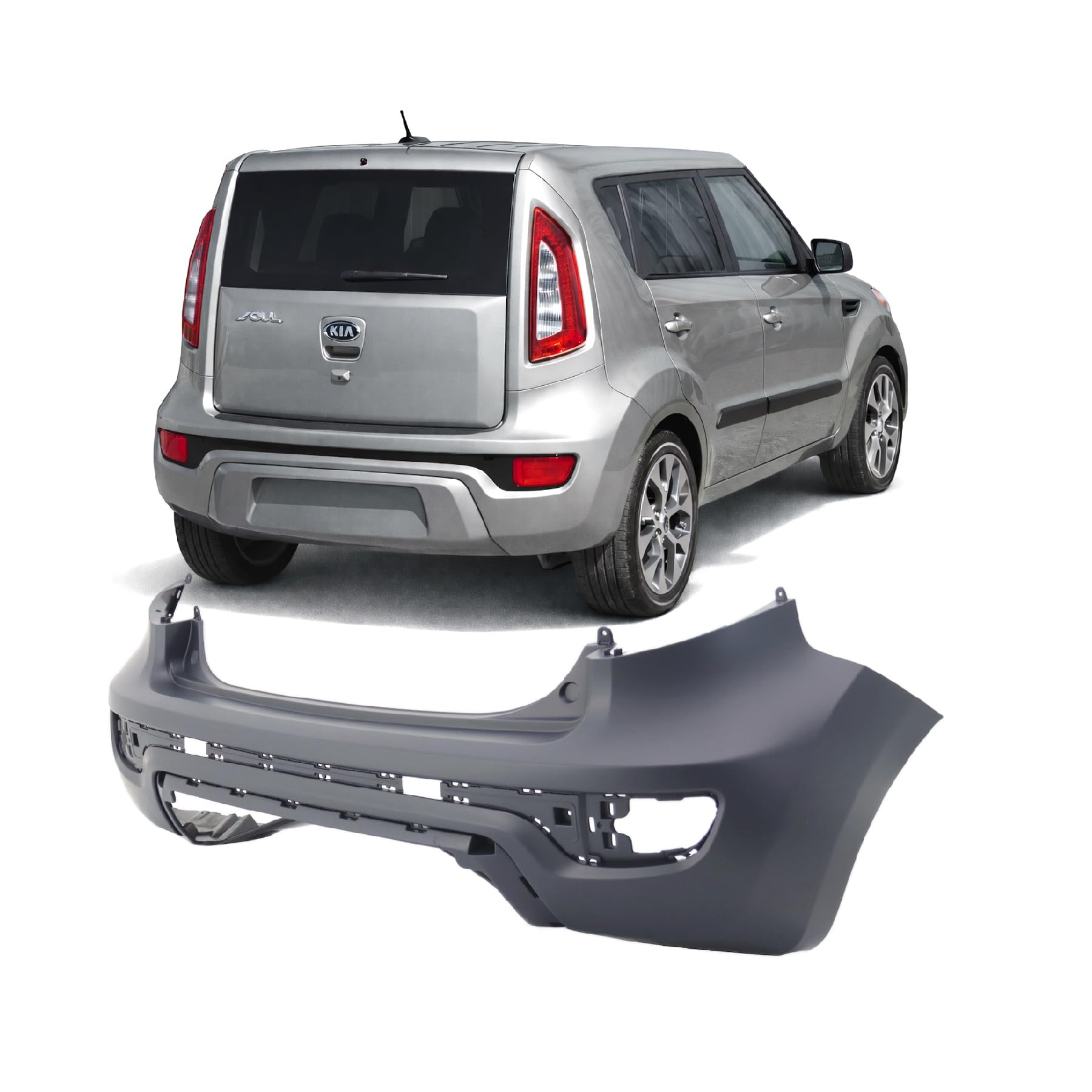 FitParts Compatible with Kia Soul 2012–2013 Rear Bumper Cover