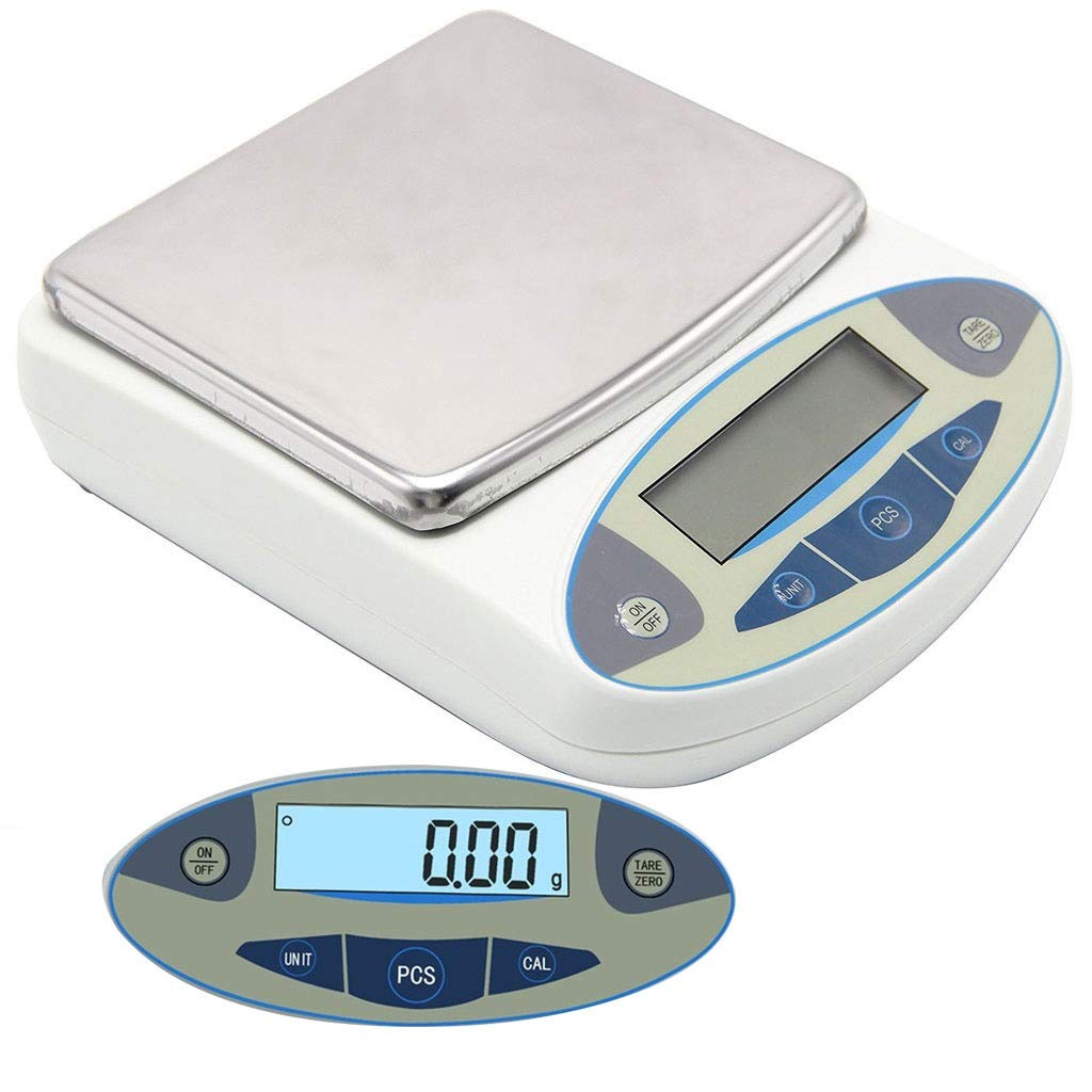 Balanza analítica de precisión, báscula electrónica de 1000 g/0,01 g, báscula Multifuncional Experimental Industrial con Pantalla LCD Digital para el hogar (1000 g/0,01 g)
