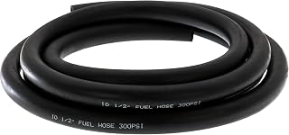 1/2’’ Id - 10 Ft NBR Fuel Line Oil Hose , Flexible Black Rubber Marine Fuel Hose,Oil Gas Engines Tube for Lawn Mower Snowmobile Fuel Line