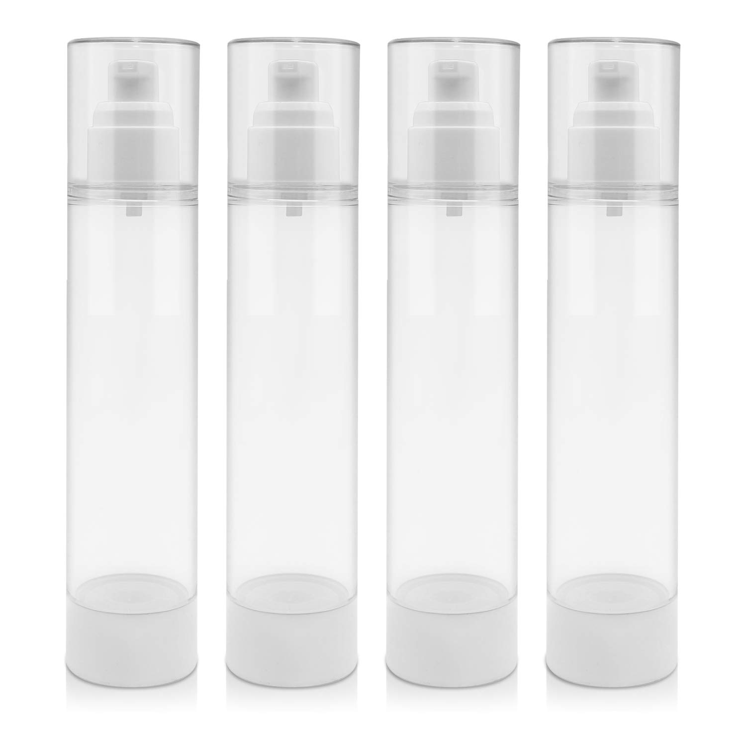 TRENDBOX 120ml / 4oz Airless Vaccum Pump Travel Bottles for Lotions, Cream - 4 Pack