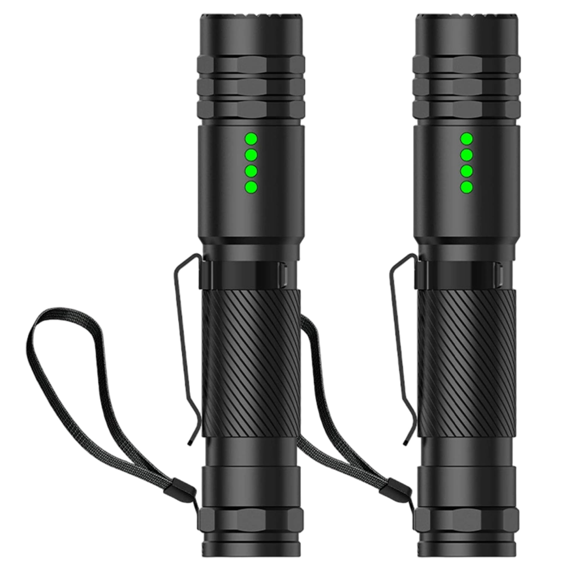 Lampe de poche rechargeable étanche 2 pièces LED 2000 lumens