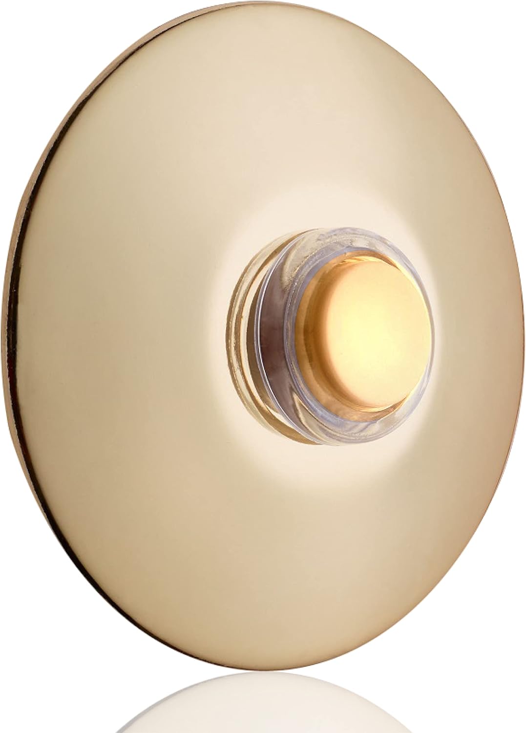 Newhouse Hardware BR5W Unlighted Doorbell Button, 1-Pack, Brass