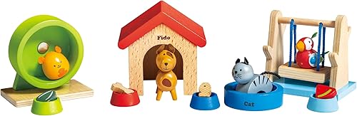 Miniatura 2 de Animales de madera para casas de muñecas Family Pets de Hape