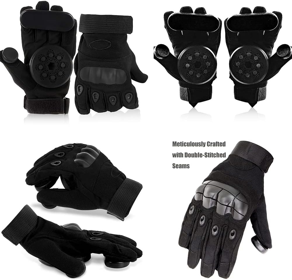 Guantes de Skateboard con Chispa, Deslizamiento Cuesta Abajo y Longboard Estándar - Frenos de Descenso para Hombres