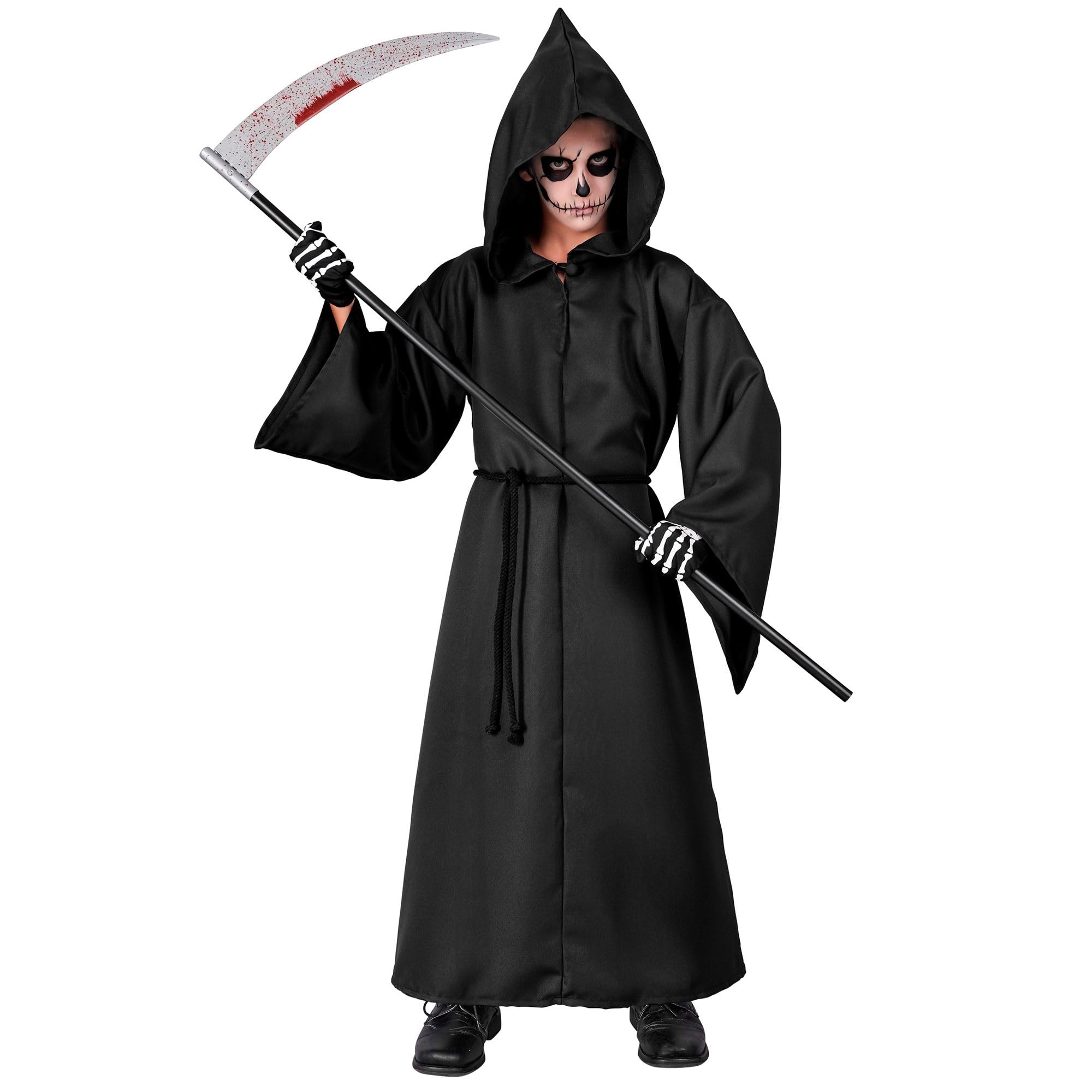 W WIDMANN MILANO Party Fashion - Kostium dziecięcy Ponury Żniwiarz, szata i pas, grabarz, Halloween