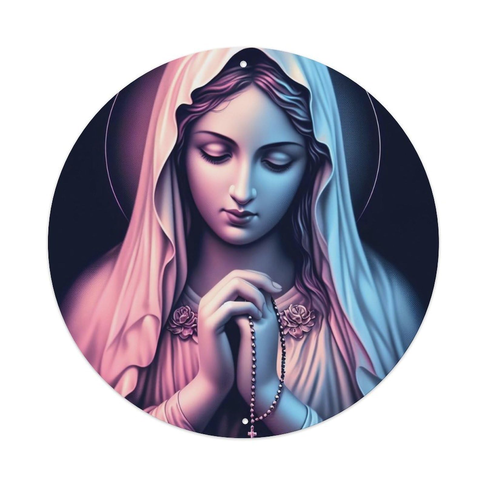Religious The Virgin Mary in Prayer Metal Tin Sign
