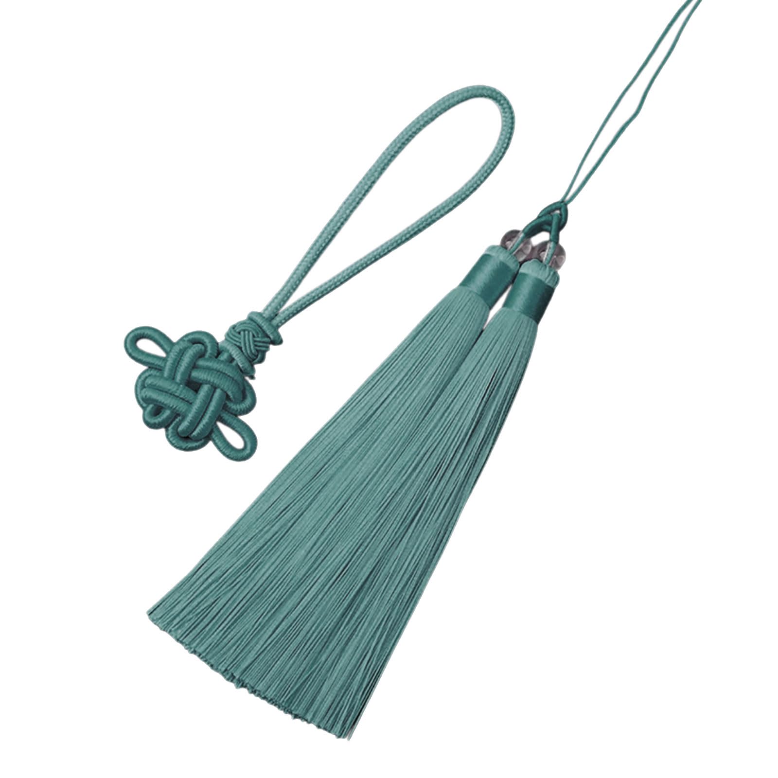 NEWFT Traditional Chinese Knot Tassels for Festive Decoration Car Interior Hangings Two Color Hanging Rope Decorative Pendant