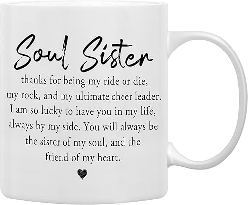 Taza de café con definición de hermana del alma, mejor amiga, mejor amiga, mejor amiga, hermana del alma, regalos para mujeres y niñas, regalo
