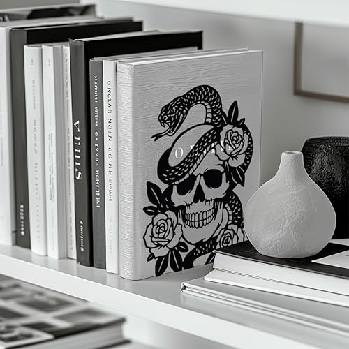 Miniatura 22 de Peacoblue Sujetalibros de metal para estantes, soportes de libro modernos y decorativos resistentes para estudio, oficina, escritorio, estante,